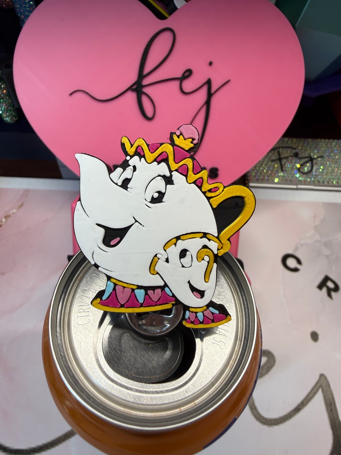 Mrs. P & Chip Can Opener & Cover
