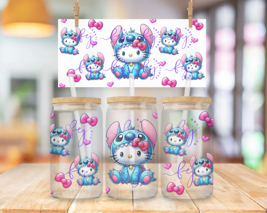 Kitty Alien Suit 16oz UV DTF Cup Wrap