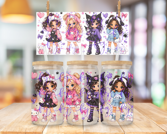 Kitty Besties 16oz UV DTF Cup Wrap