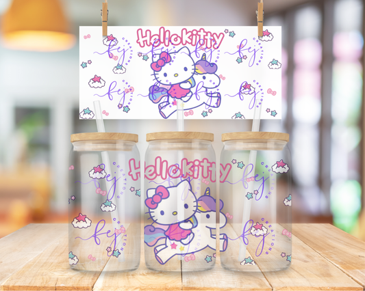 Kitty Unicorn 16oz UV DTF Cup Wrap