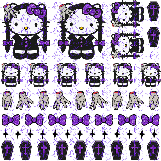 Kitty Wednesday UV DTF SHEET