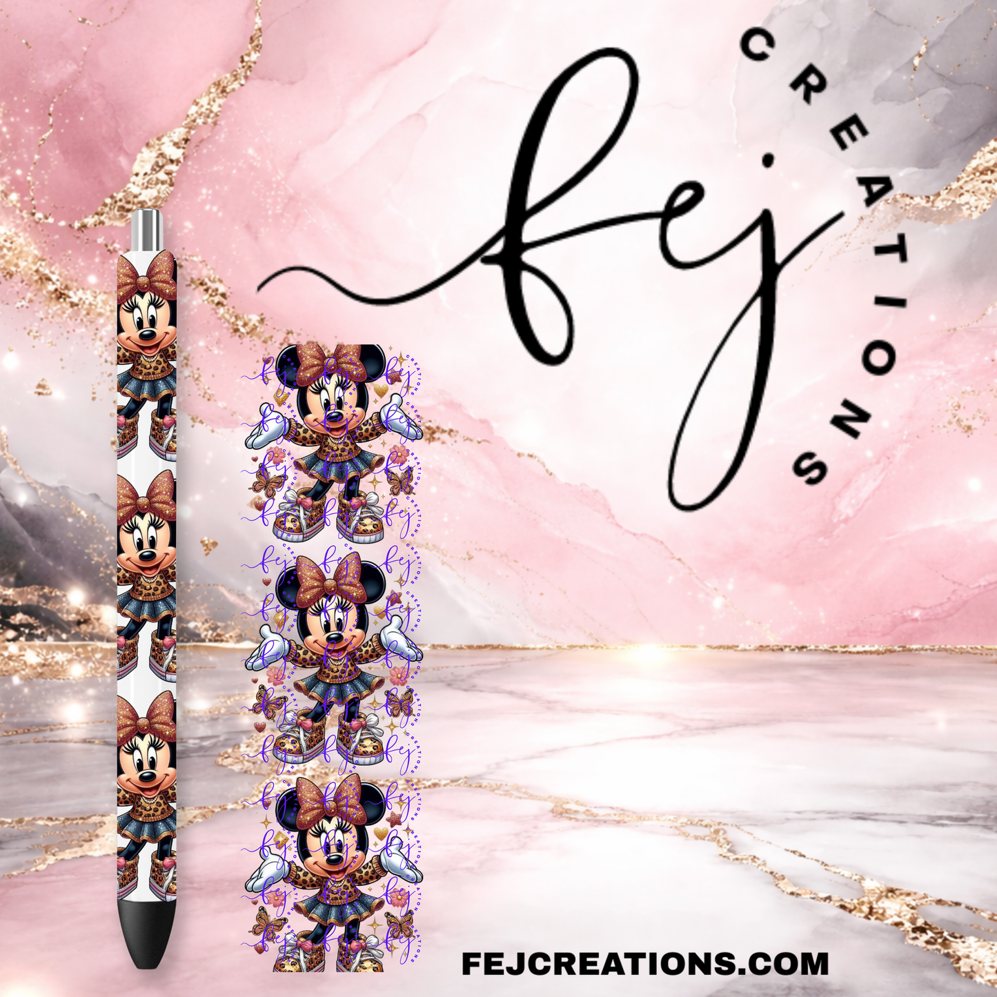Leopard Print Mouse Girl Pen Wrap