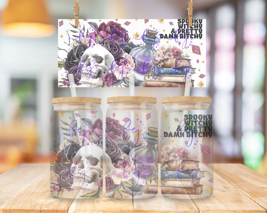 Midnight Magic Library 16oz UV DTF Cup Wrap