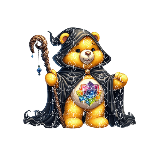 Midnight Mystic Bear UV DTF Decal
