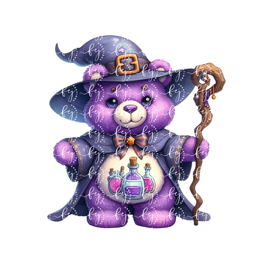 Moonlit Potion Bear UV DTF Decal