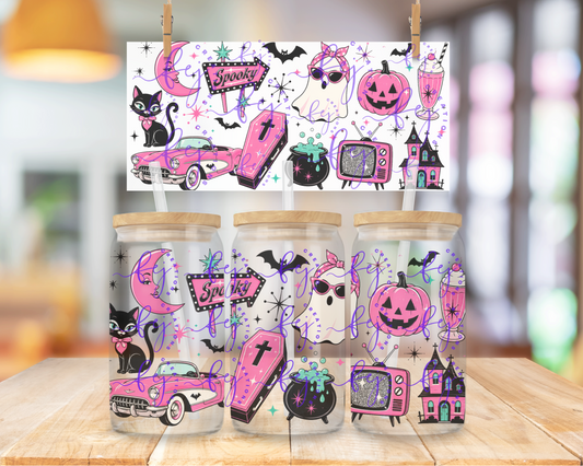 Pink After Dark 16oz UV DTF Cup Wrap