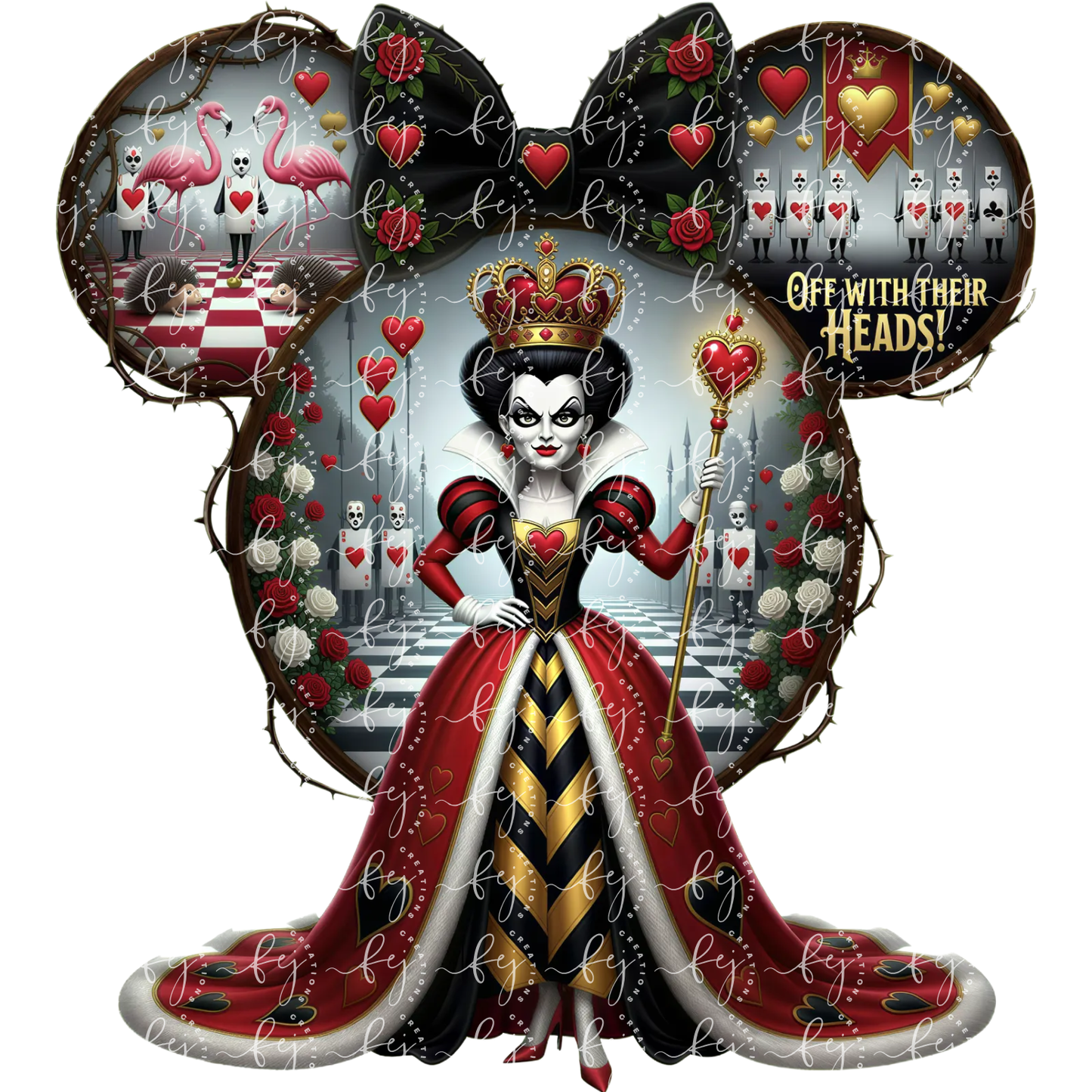 Queen of Hearts UV DTF Decal