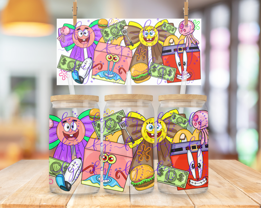 Sea Sponge Happy Box 16oz UV DTF Cup Wrap