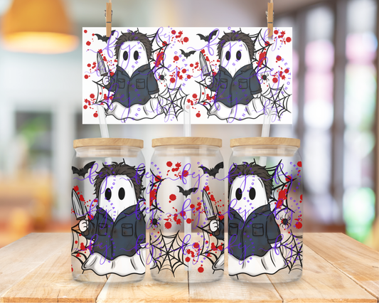 Silent Stalker Ghost 16oz UV DTF Cup Wrap