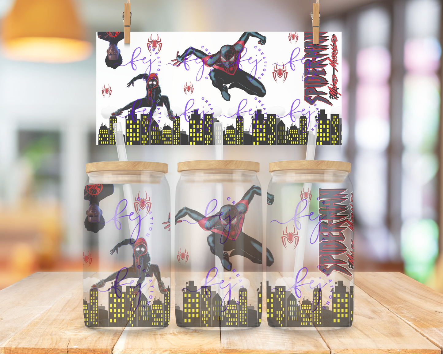 Spider Hero 16oz UV DTF Cup Wrap