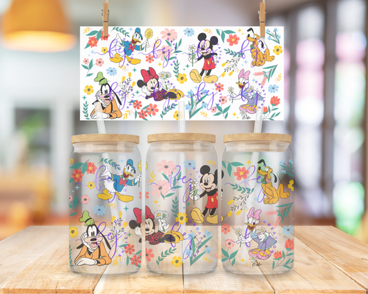 Spring Mouse & Friends 16oz UV DTF Cup Wrap