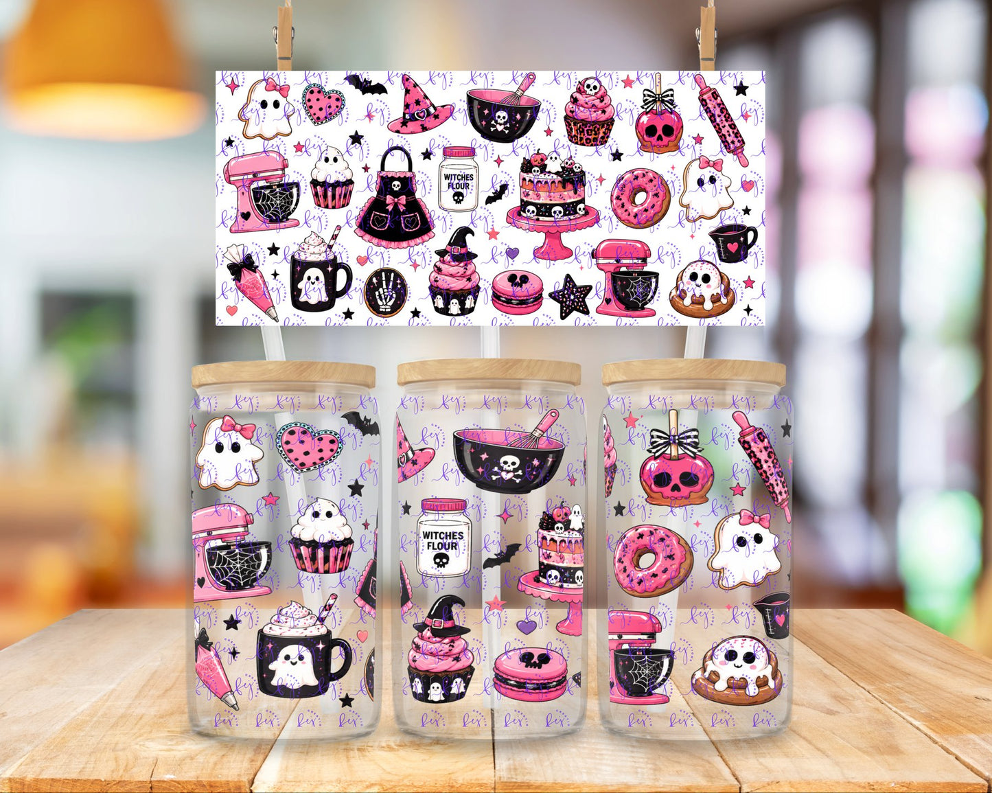 Sweet and Spooky Bakery 16oz UV DTF Cup Wrap