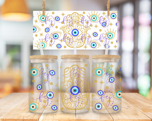 Hamsa 16oz UV DTF Cup Wrap