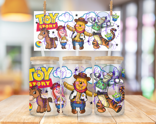 Toy Adventure Bear Crew 16oz UV DTF Cup Wrap