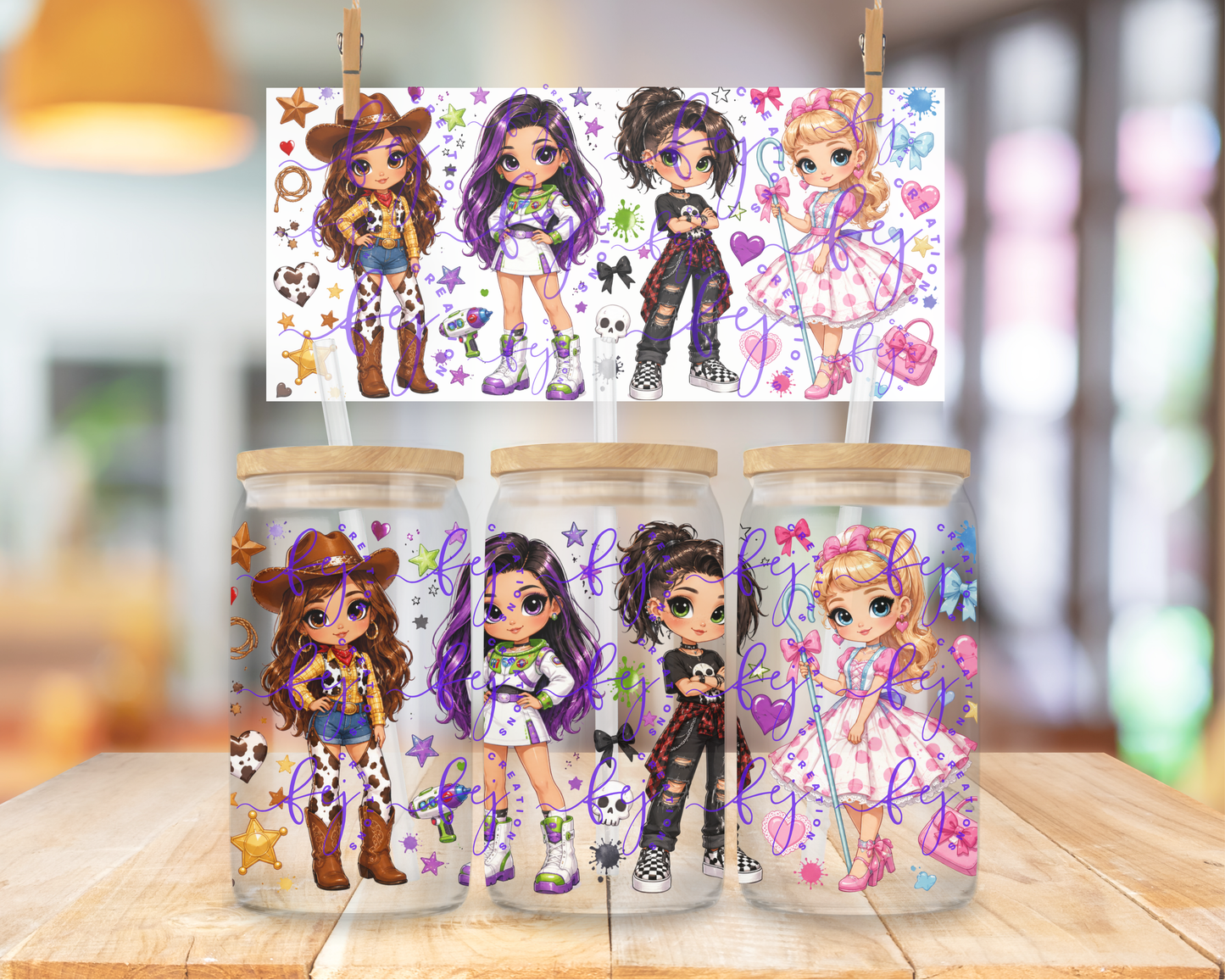 Toy Fashion Squad 16oz UV DTF Cup Wrap