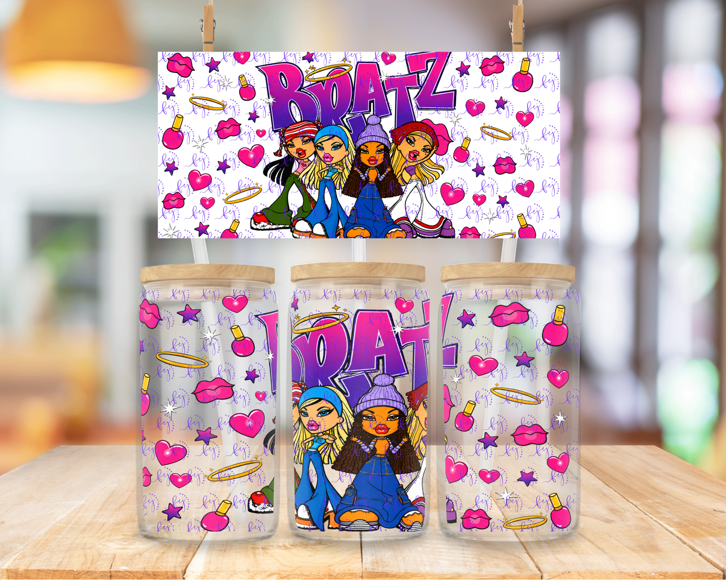 Y2K Glam Squad 16oz UV DTF Cup Wrap